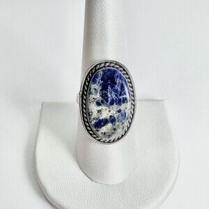 SODALITE Genuine Stone 925 Sterling Silver Ring